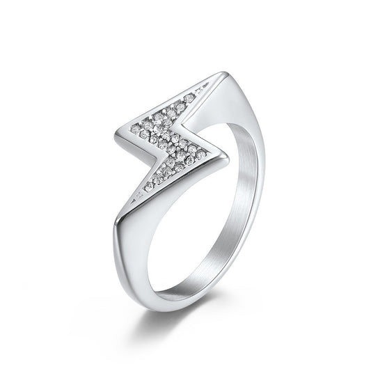 Planderful Z Shaped Titanium Steel Ring for Unisex Daily Wear, Trendy Everyday Genie Collection, Sizes 8 to 13