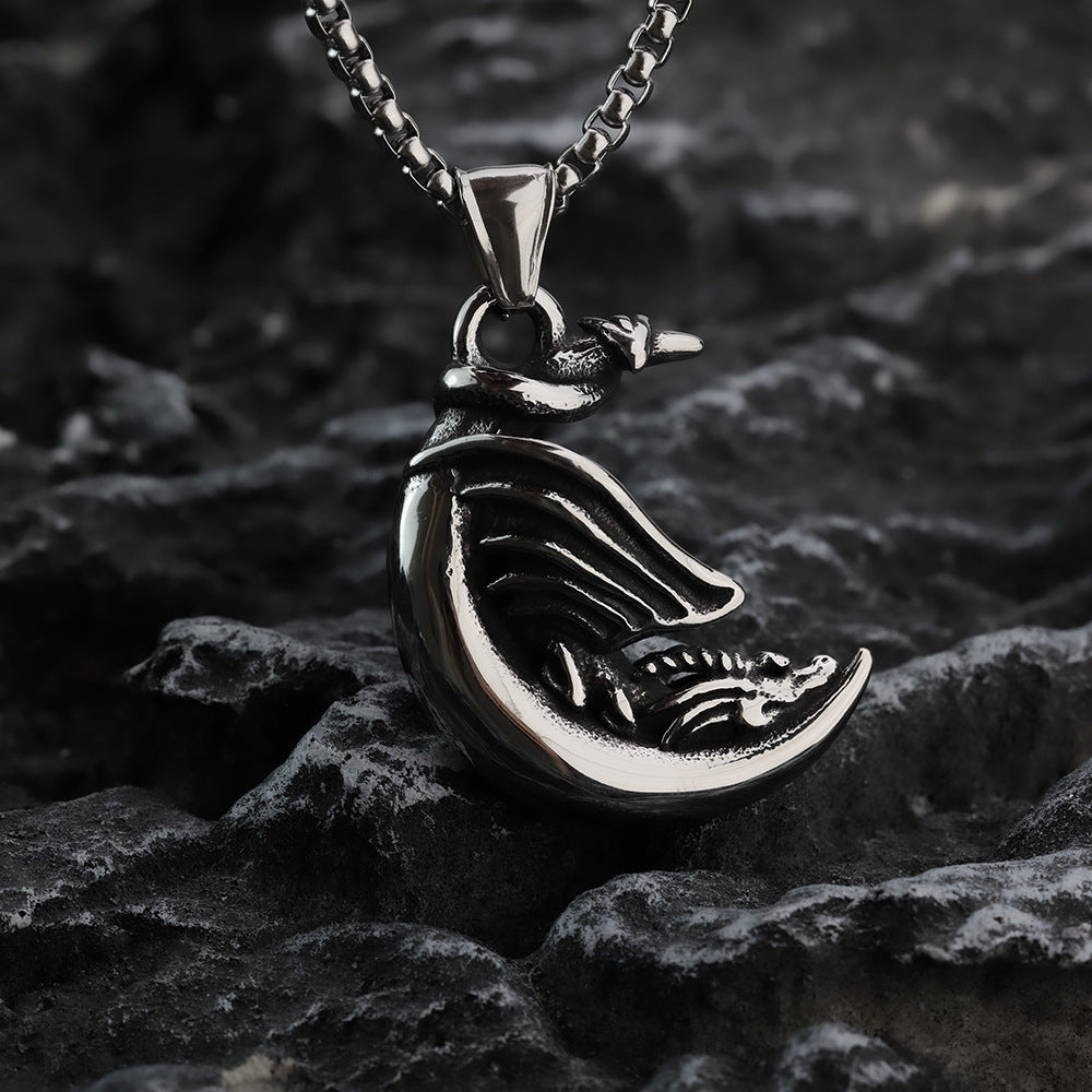 European And American Retro Stainless Steel Men's Pendant Necklace