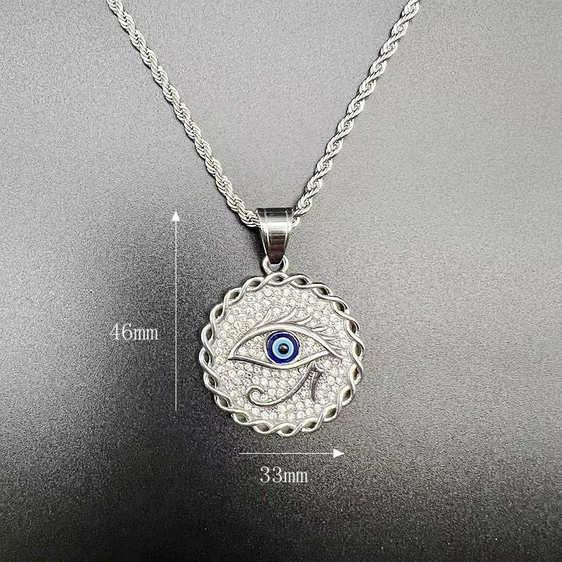 Rhinestone Necklace – Statement Eye Of Horus Pendant