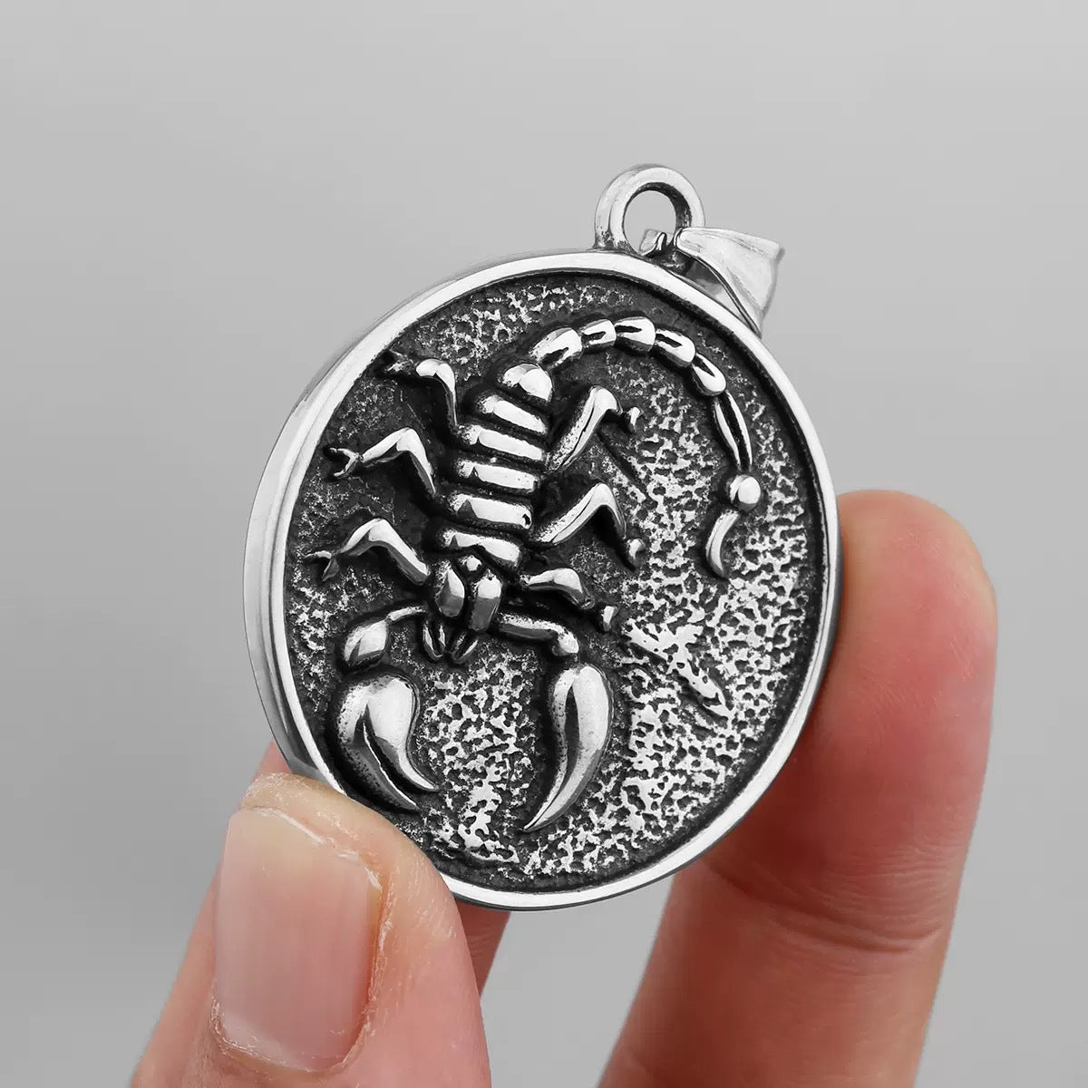 Planderful Men's Stainless Steel Scorpion Necklace Punk Hip Hop Retro Pendant For Trendsetters