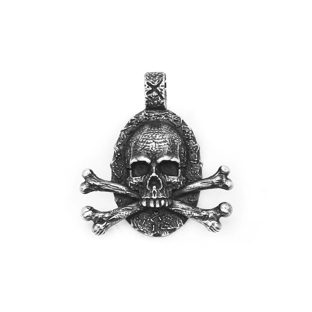 Gothic Skull Stainless Steel Men's Pendant Necklace