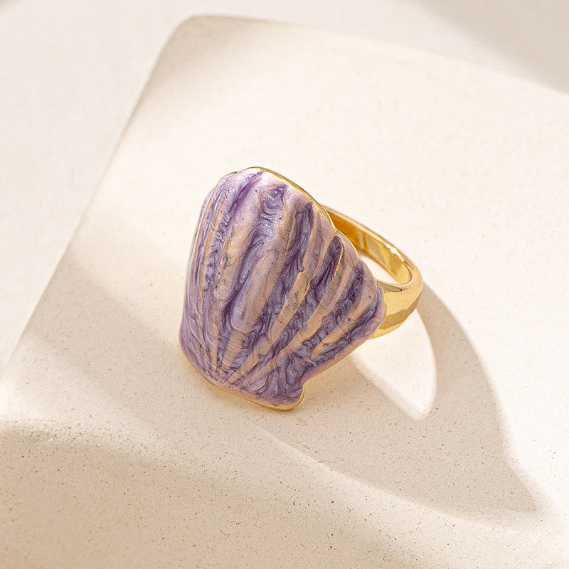 Ocean Style Shell Women's Ring by Planderful for Beach Vibes