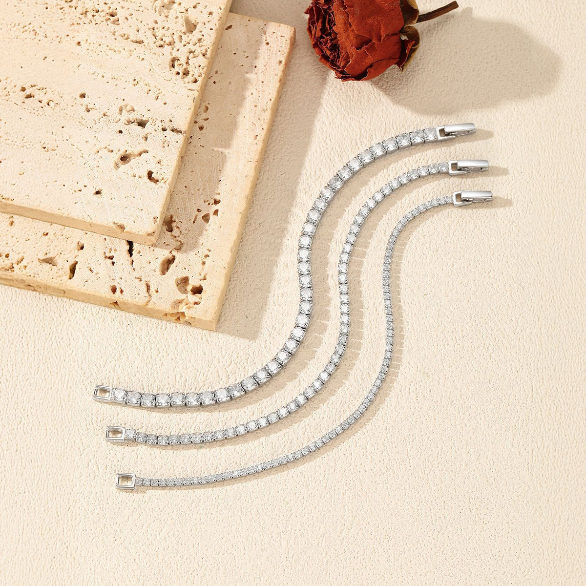 925 Sterling Silver Tennis Zircon Bracelet