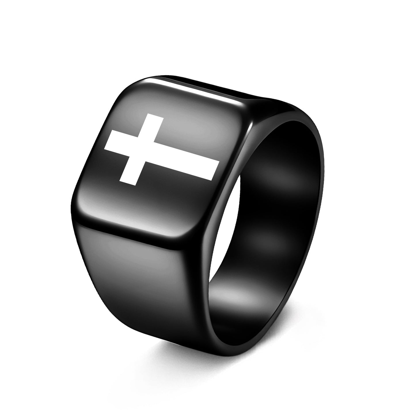 Stainless Steel Punk Stamp Ring By Planderful Everyday Genie For Unisex Hip Hop Style And Customizable Design