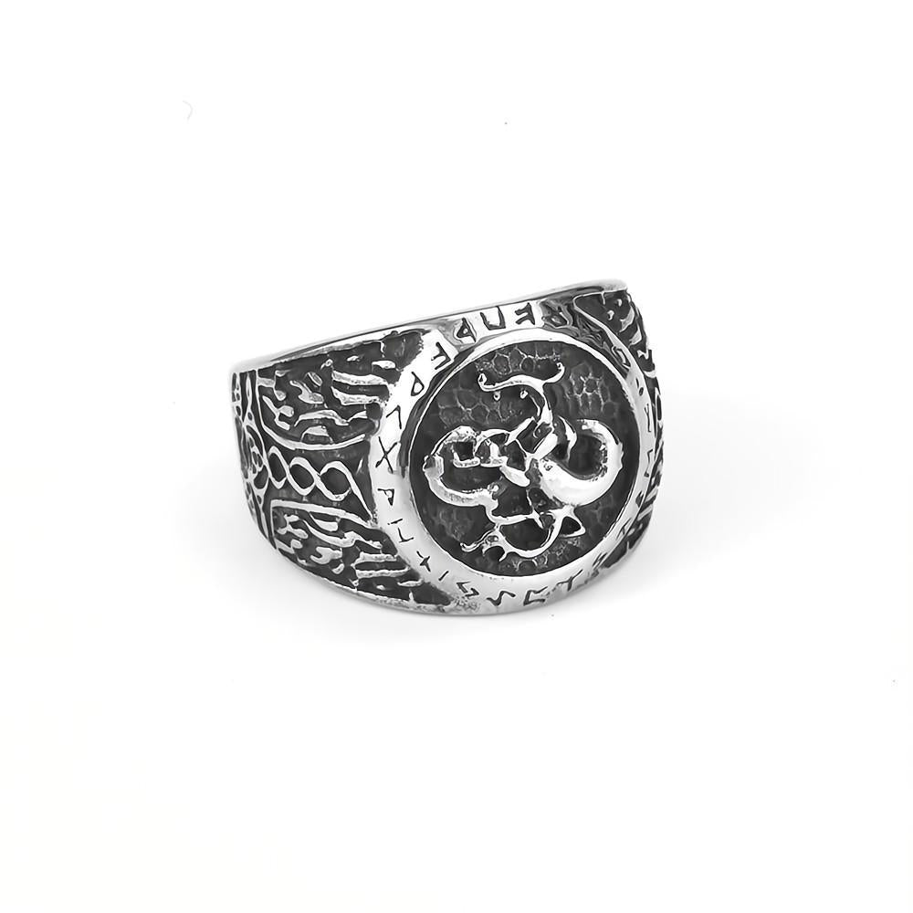 European And American Jewelry Rusted Steel Ring For Men