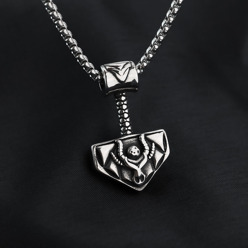 Vintage Viking Stainless Steel Men's Pendant Necklace