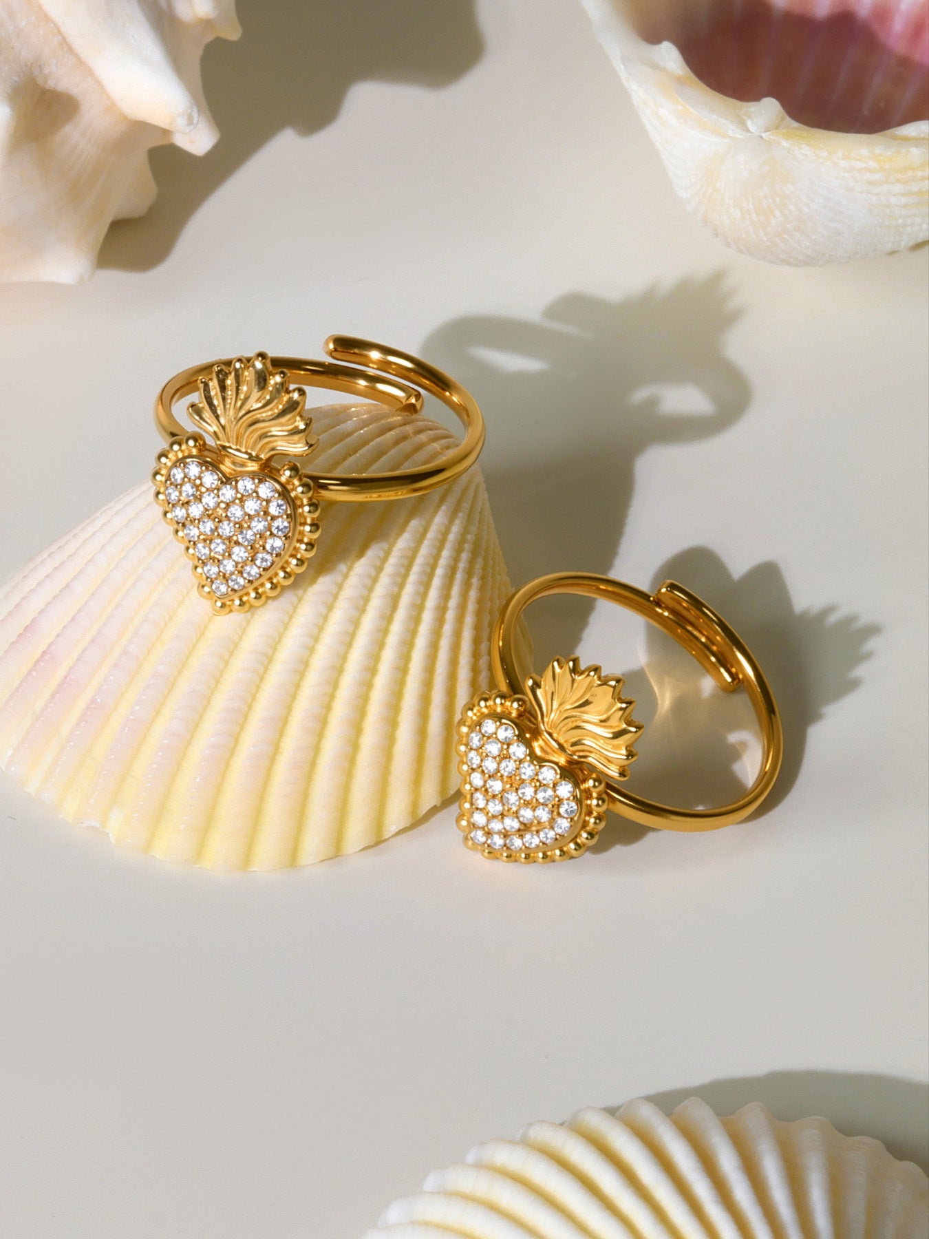 Planderful 5A Zircon Open Ring Gold Plated For Women