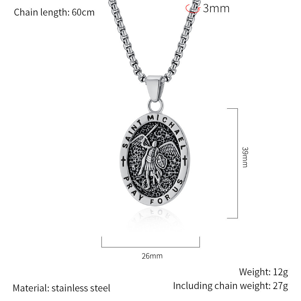 Steel Necklace - Vintage Daily Wear Mens Steel Jewelry For Everyday Style By Planderful