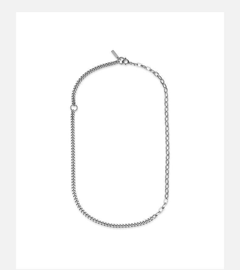 Planderful Jewelry Cuban Chain Necklace Steel Elegance