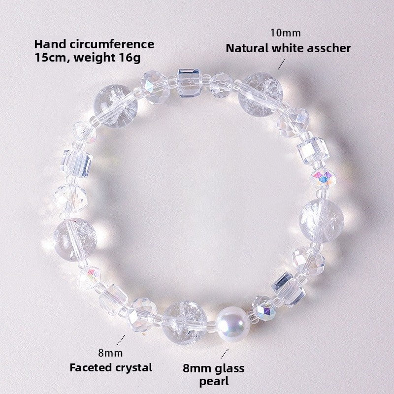 Amethyst Rose Quartz Crystal Bracelet