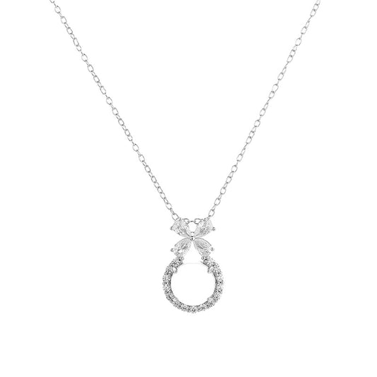 Planderful Sterling Silver Necklace 925 Delicate Clavicle Chain For Women Gift Festival Birthday
