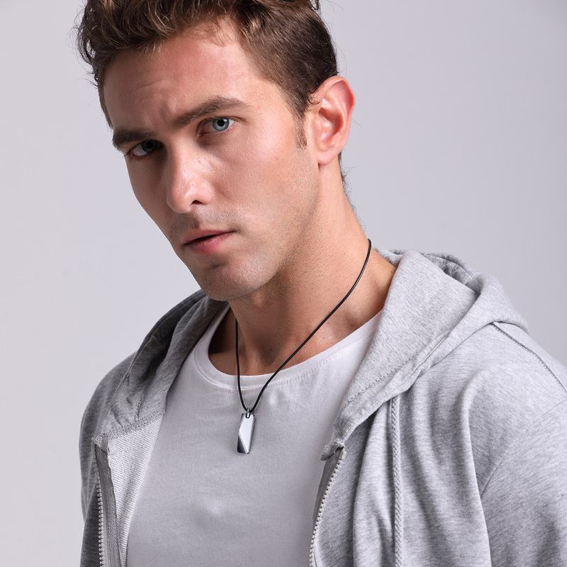 Trendy Men's Tungsten Steel Pendant Wholesale Simple Necklace