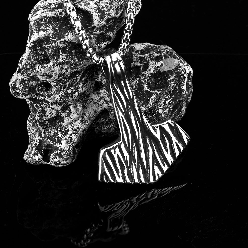 European And American Jewelry Wholesale Titanium Steel Men's Pendant Necklace Retro Boat Anchor Design