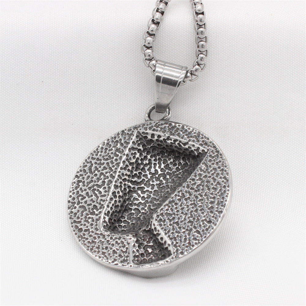 Planderful Everyday Genie – European and American Personalized Retro Egyptian Pharaoh Men's Titanium Steel Pendant