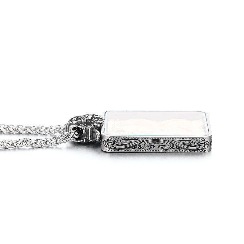 Steel Necklace - Elegant Zodiac Saints Pendant