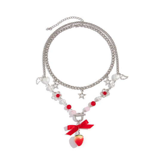 Planderful Vienna Verve Necklace – Sweet and Versatile Strawberry Pendant
