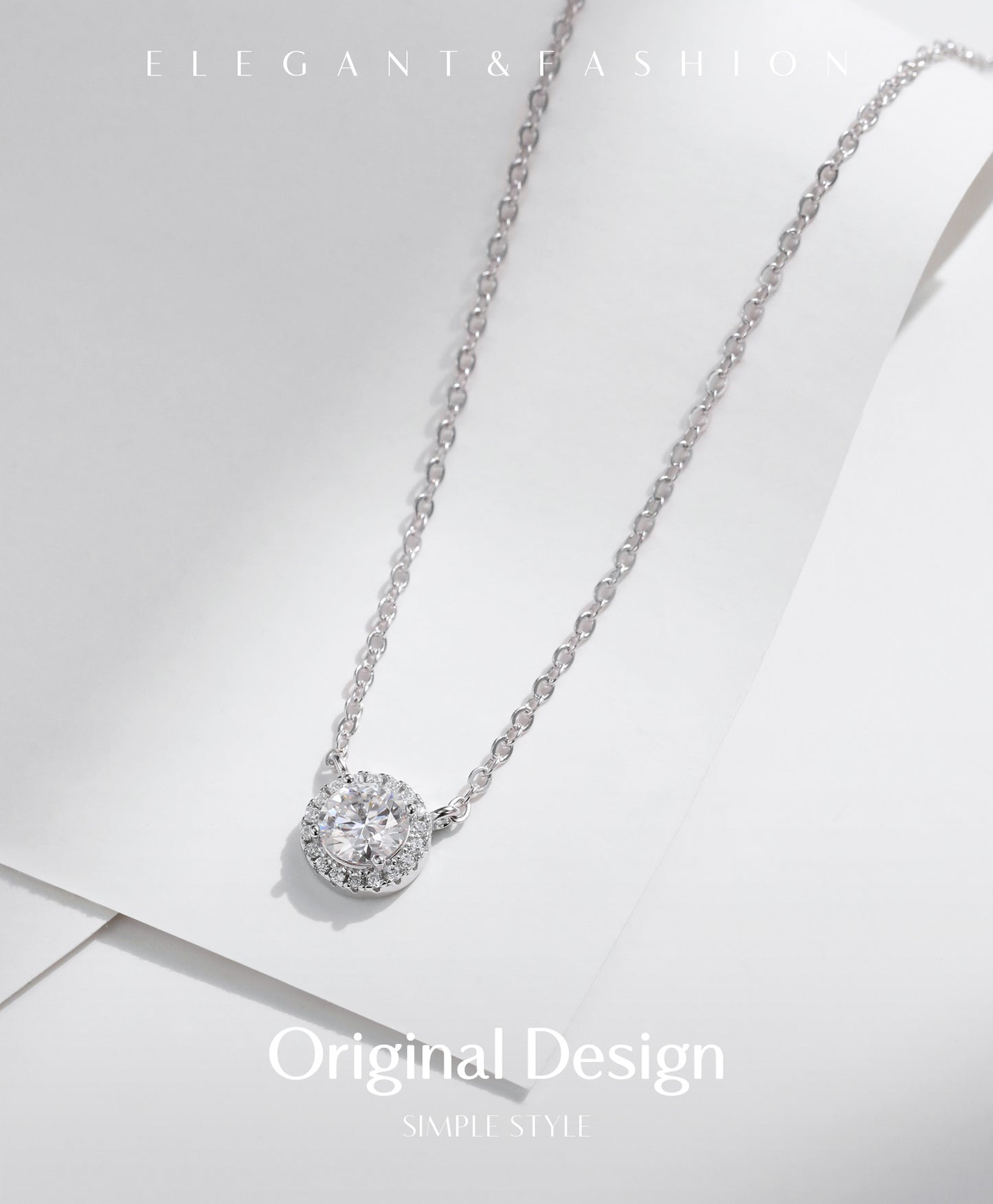 Planderful Moissanite Sparkling Necklace – Exquisite Shining Design
