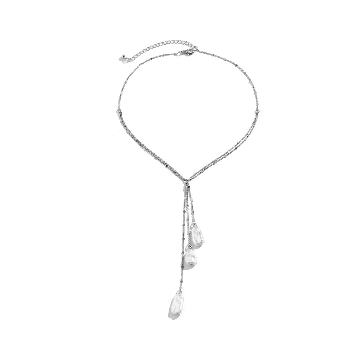 Exquisite Jewelry Necklace Featuring Faux Pearl Pendant and Layered Design