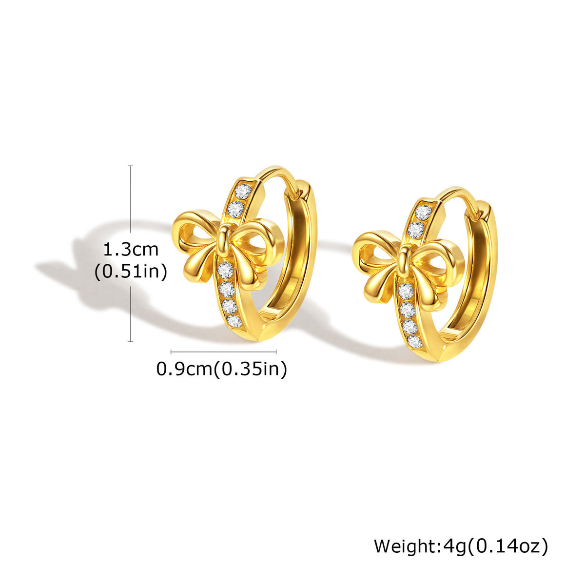 Stainless Steel Zircon Geometric Earrings