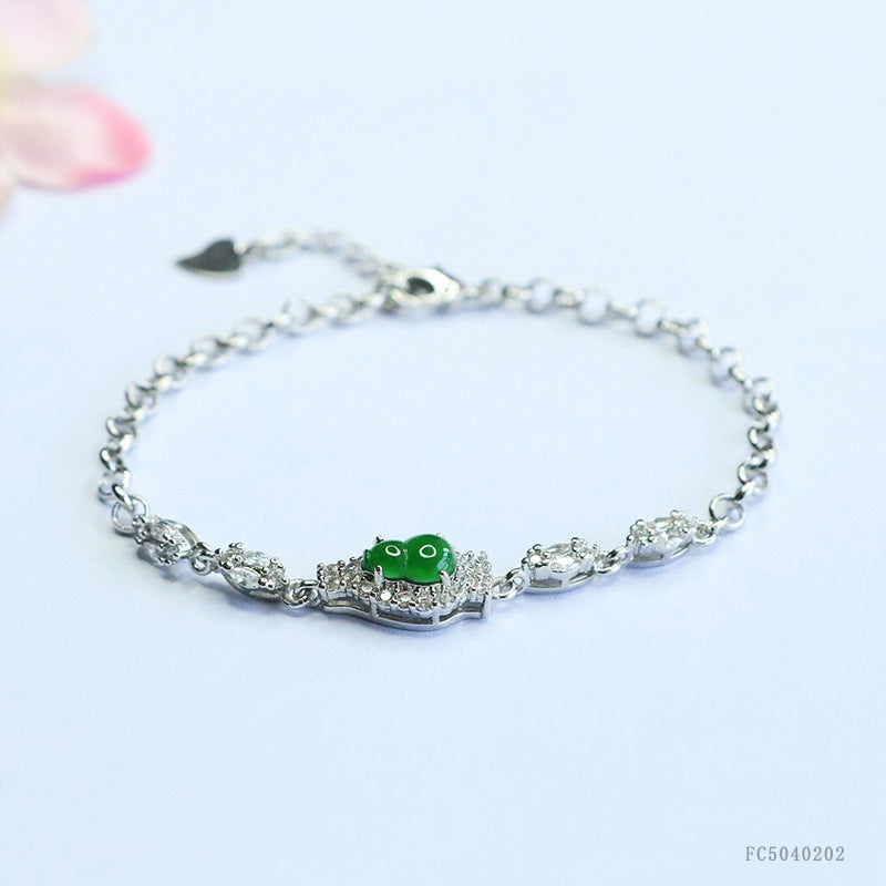 Green Jadeite Gourd Style 2 Bracelet