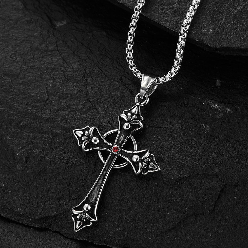 Amazon Retro Stainless Steel Cross Necklace for Hipsters