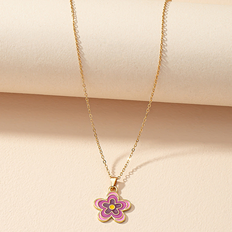 Elegant French Floral Necklace with European Vibe