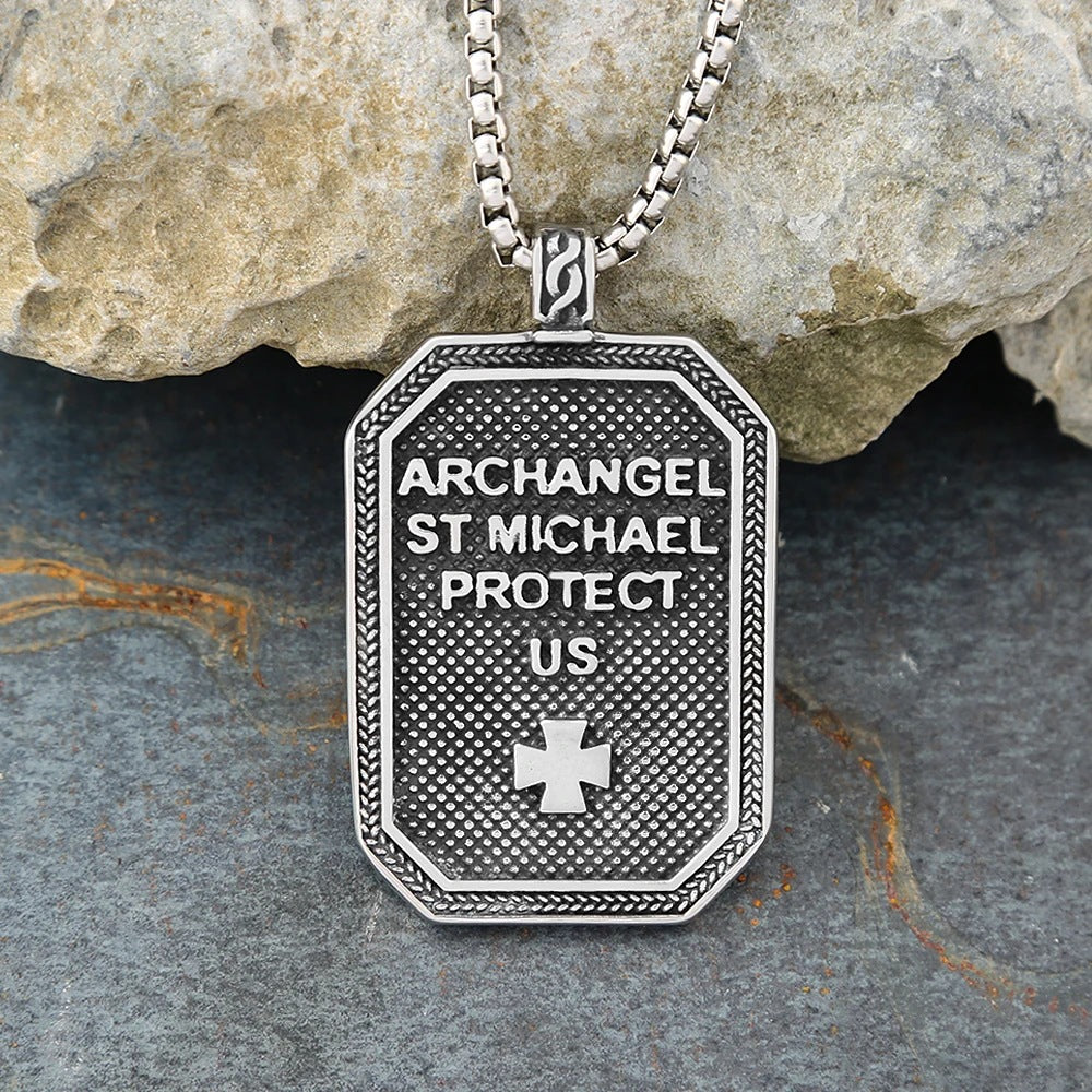 1. Planderful Guardian Angel Pendant Necklace Stainless Steel Unisex Gift for Women and Men