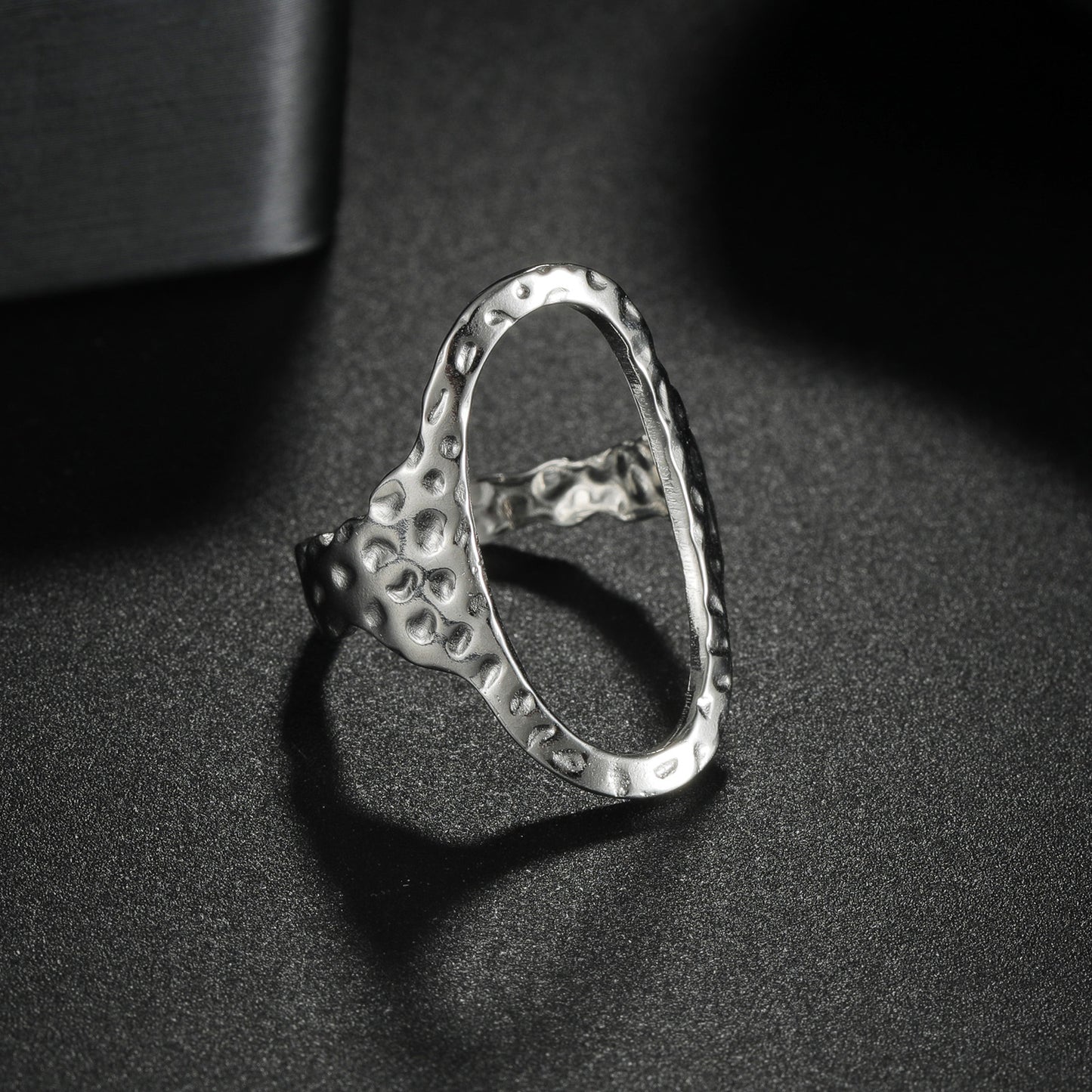 Stainless Steel Adjustable Ring By Planderful Everyday Genie Unisex Irregular Design Statement Ring For Couples
