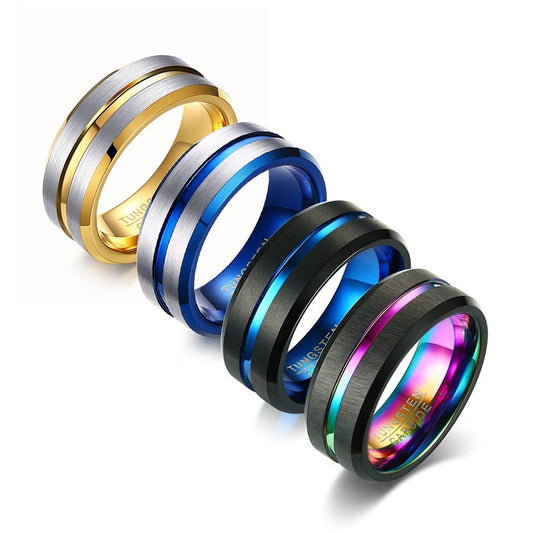 Men Ring – Index Finger Ring – 8mm Bottle Opening Tungsten Steel Ring