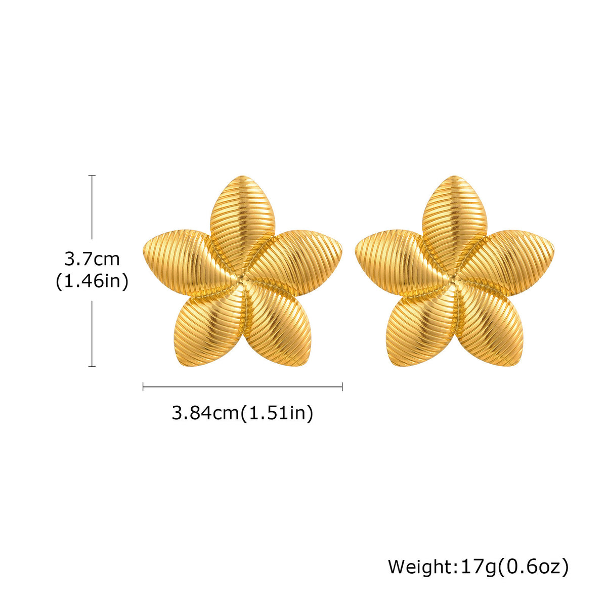 Stainless Steel Floral Earrings
