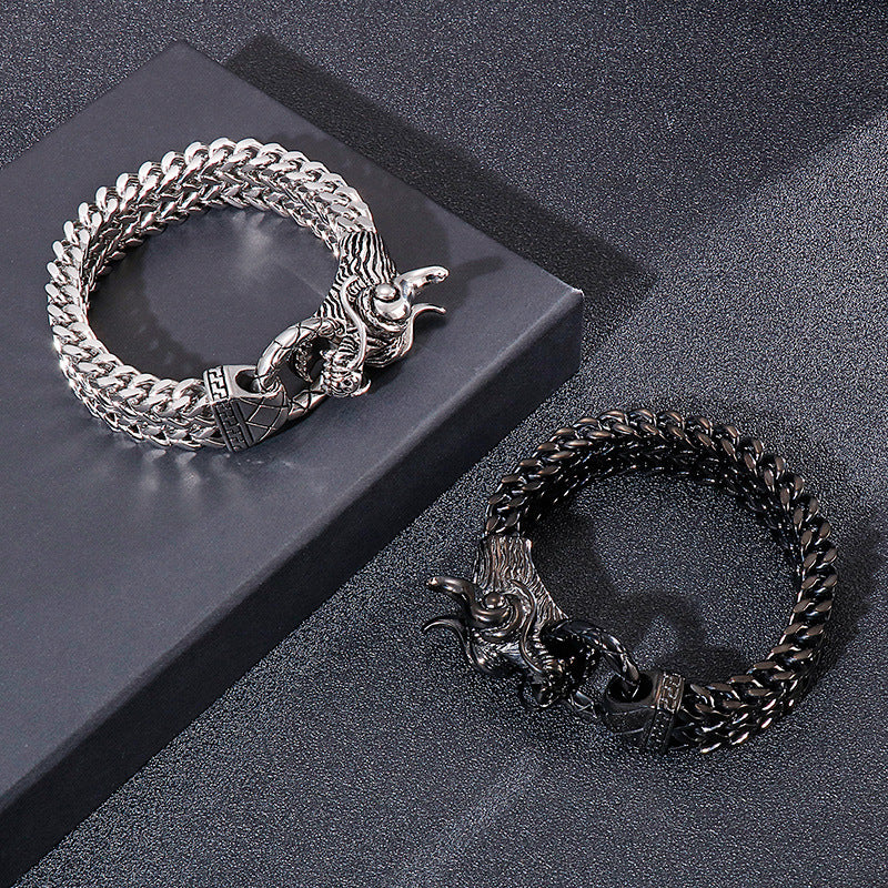 Keel Chain Men's Dragon Bracelet – Men's Dragon Head Bracelet