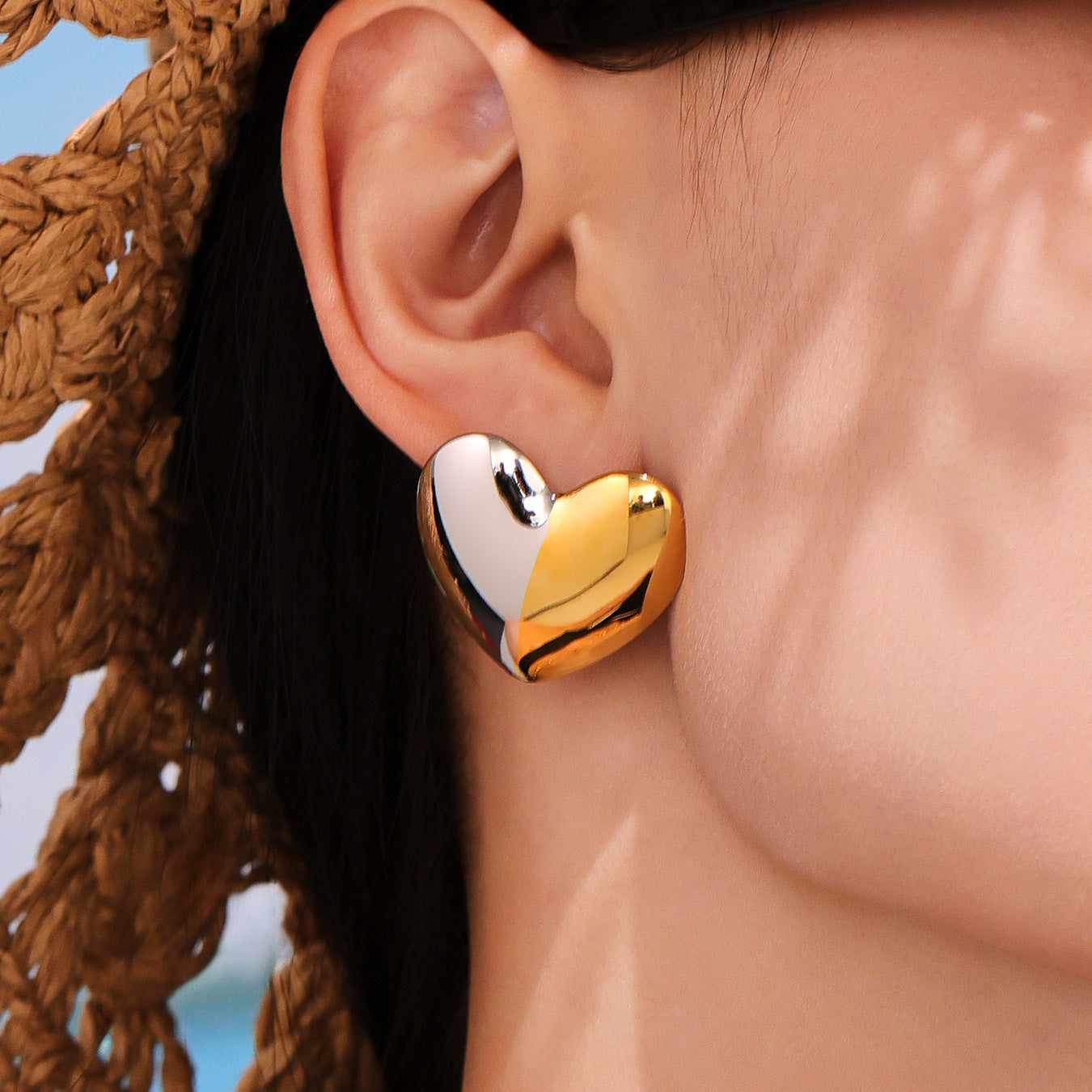 Planderful Stainless Steel Color Matching Earrings For Women