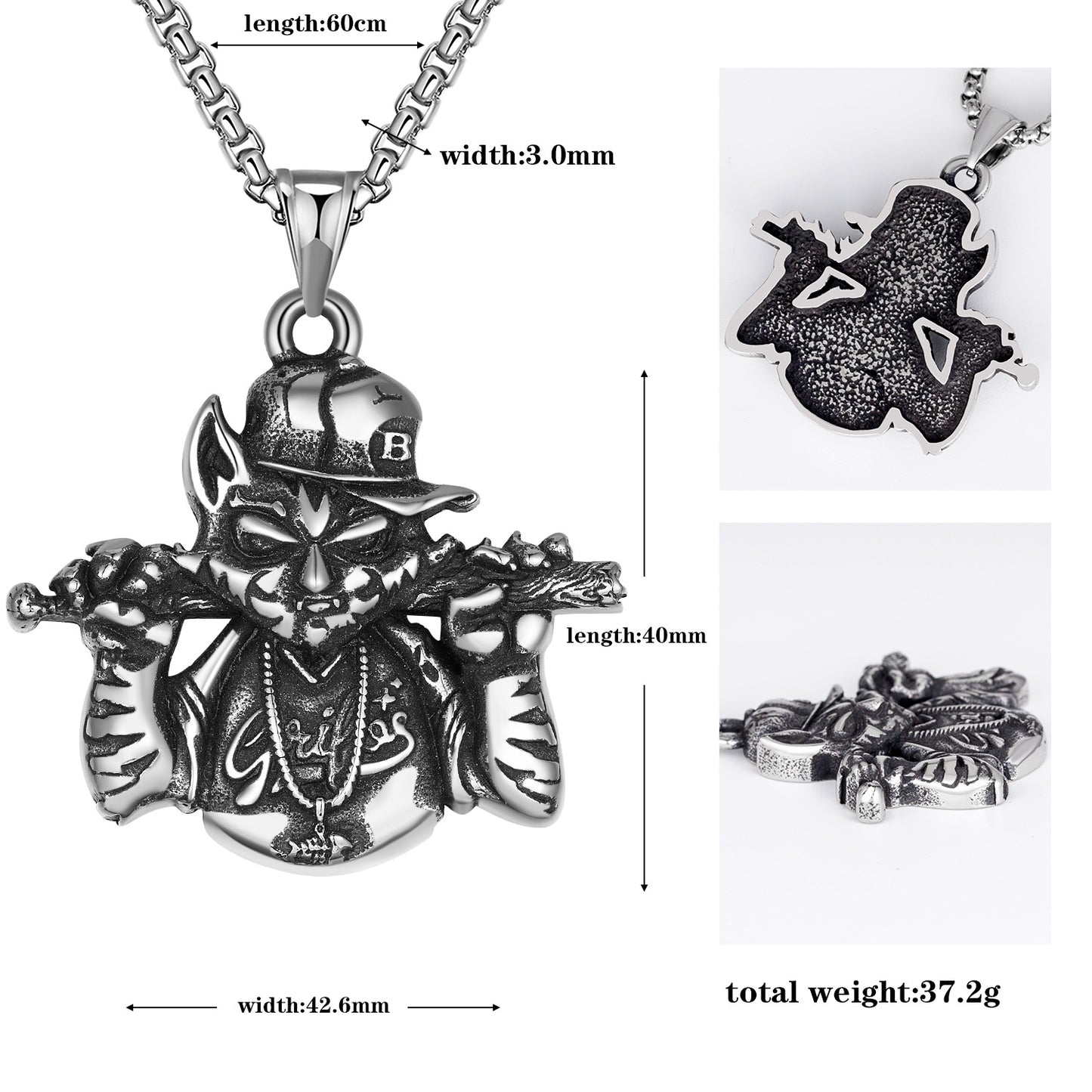 Steel Necklace – Statement Hip Hop Cat Pendant