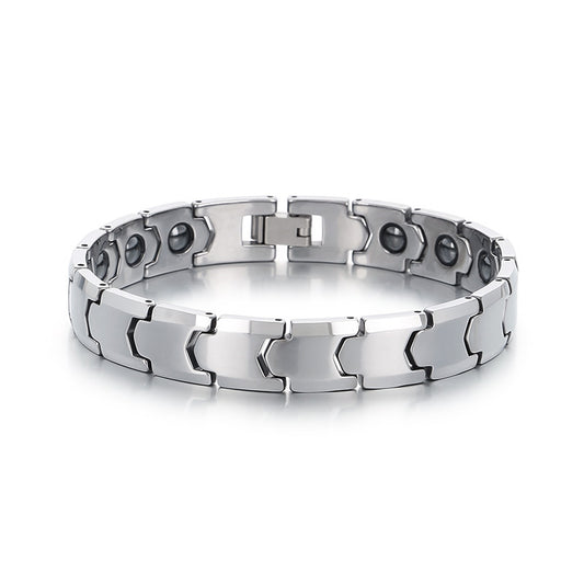 Removable Magnet Stone Bracelet For Men Tungsten Steel