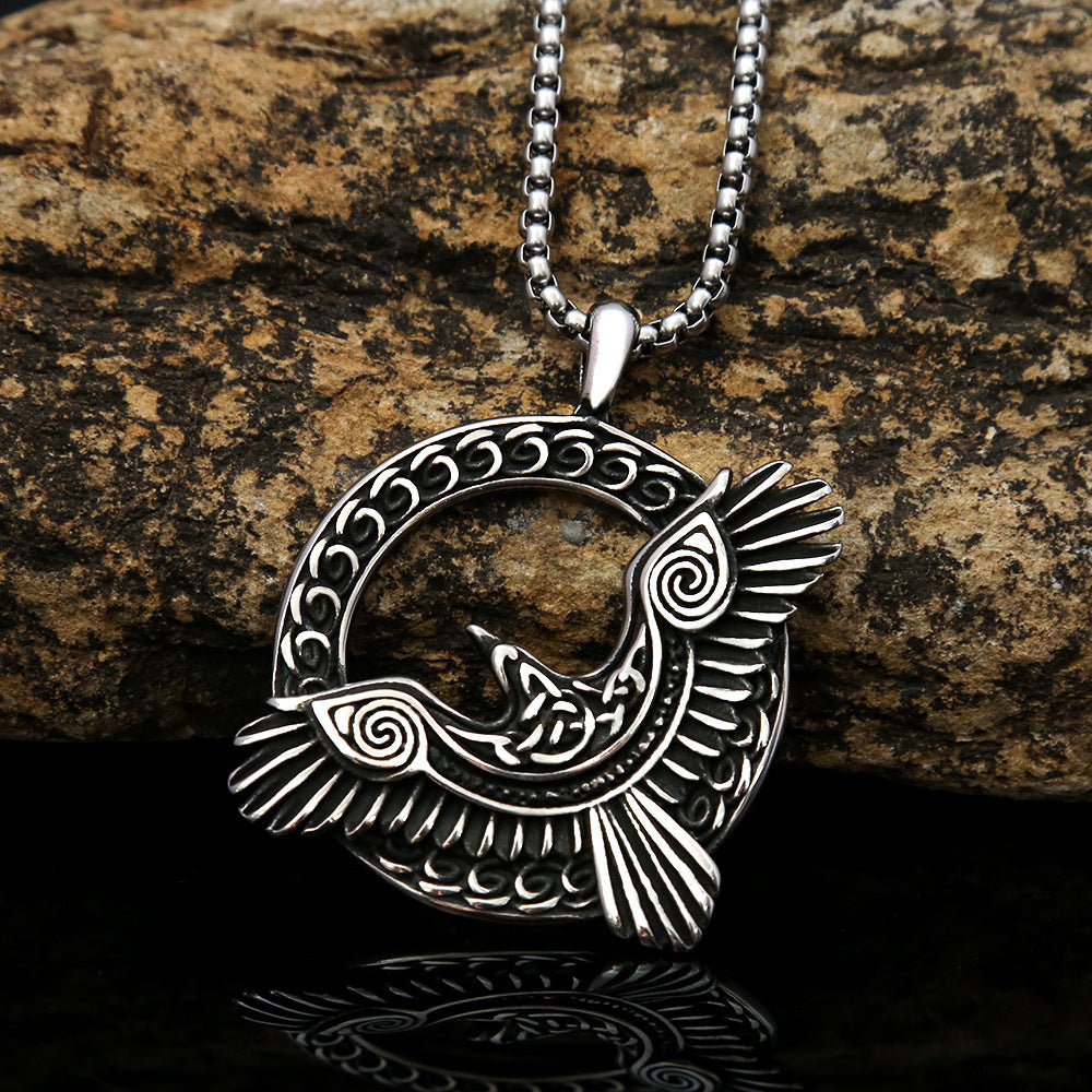 Fashionable Personalized Titanium Steel Viking Eagle Necklace