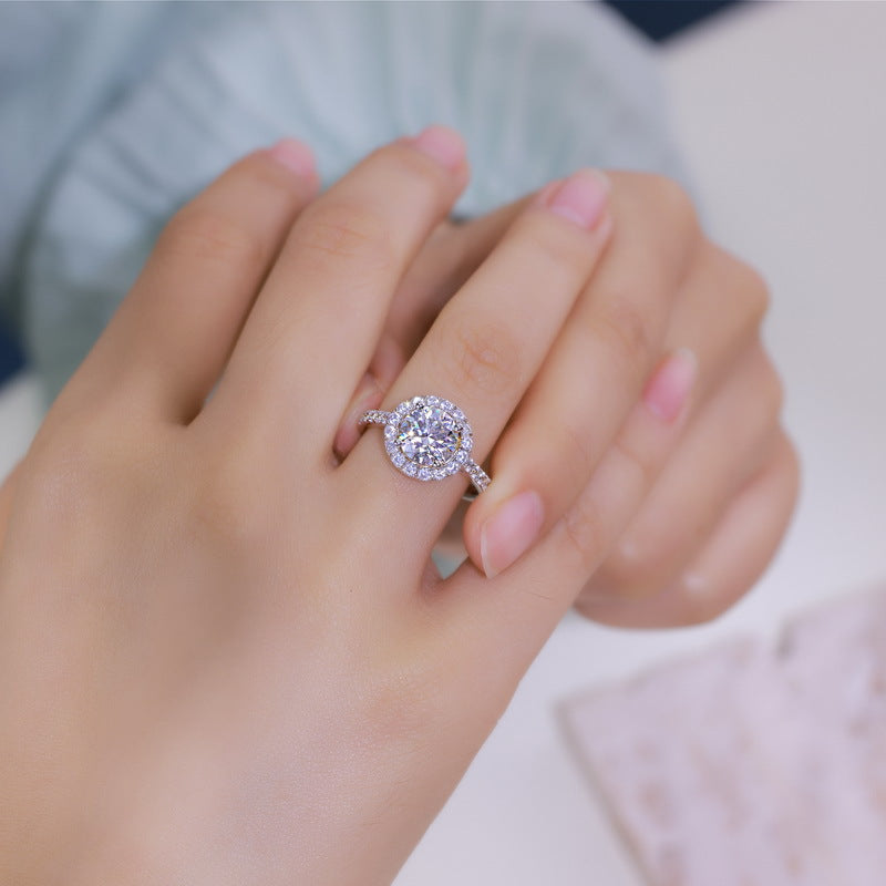 Planderful Magic Star Diamond Ring – Elegant Moissanite D Color Wedding Jewelry