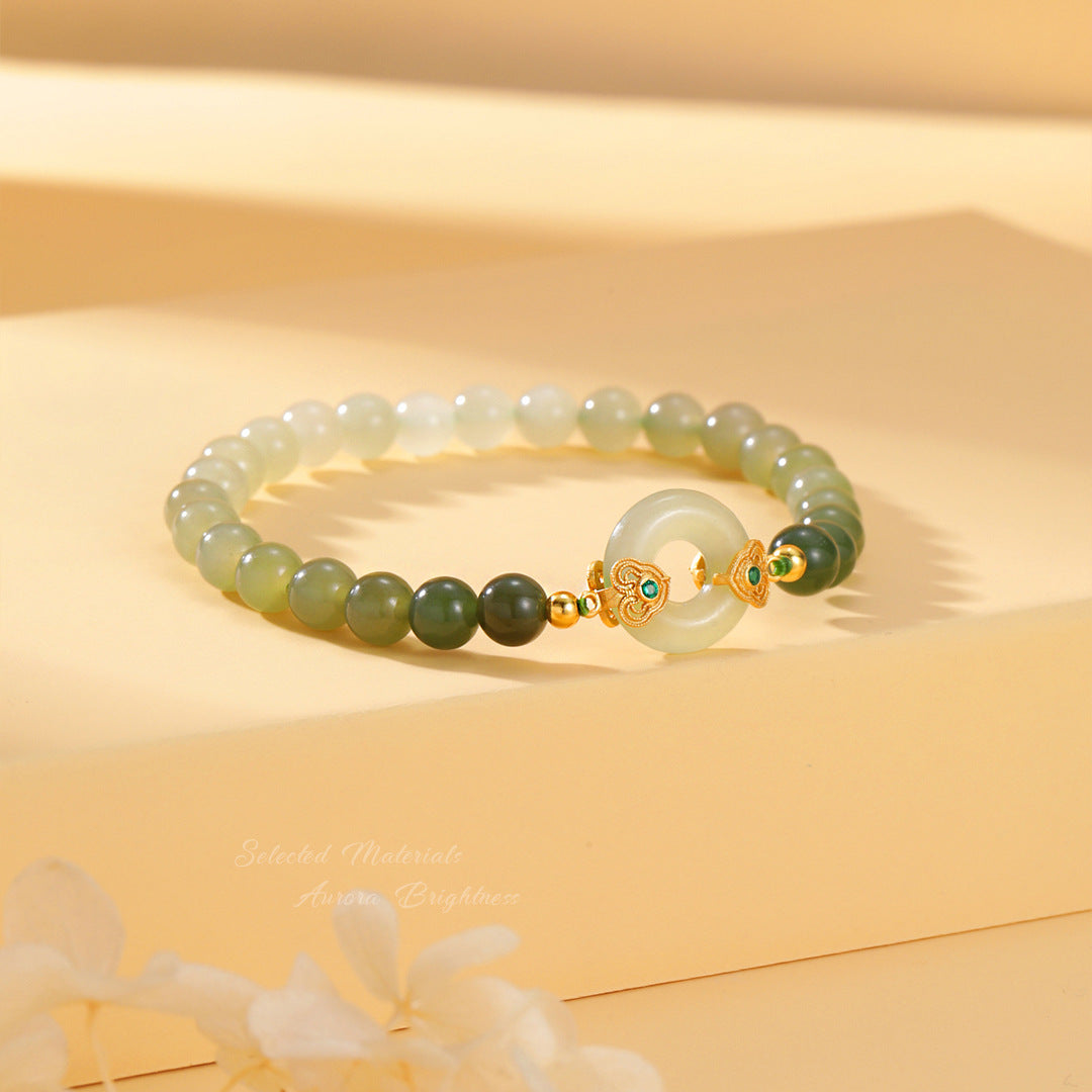 Vintage Hetian Women's Bracelet