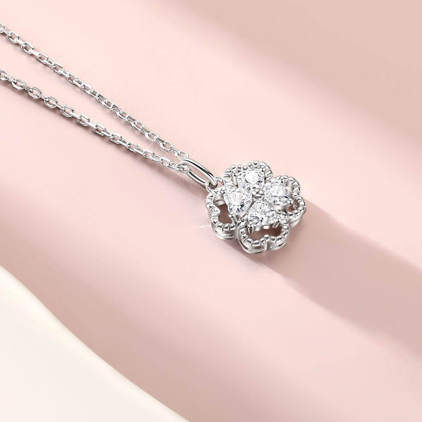 Cross-Border Silver Jewelry S925 Four-Leaf Clover Necklace