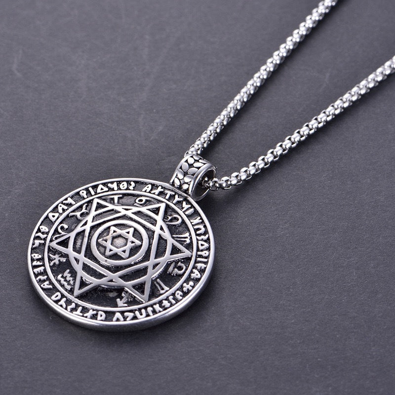 1. Planderful Hexagram Stainless Steel Pendant for Men