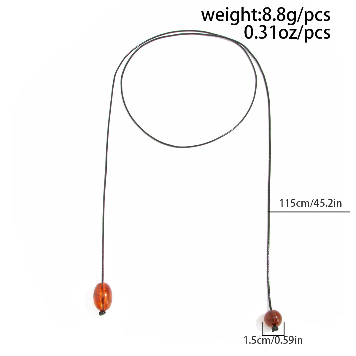 Asymmetrical Round Bead Y-Necklace