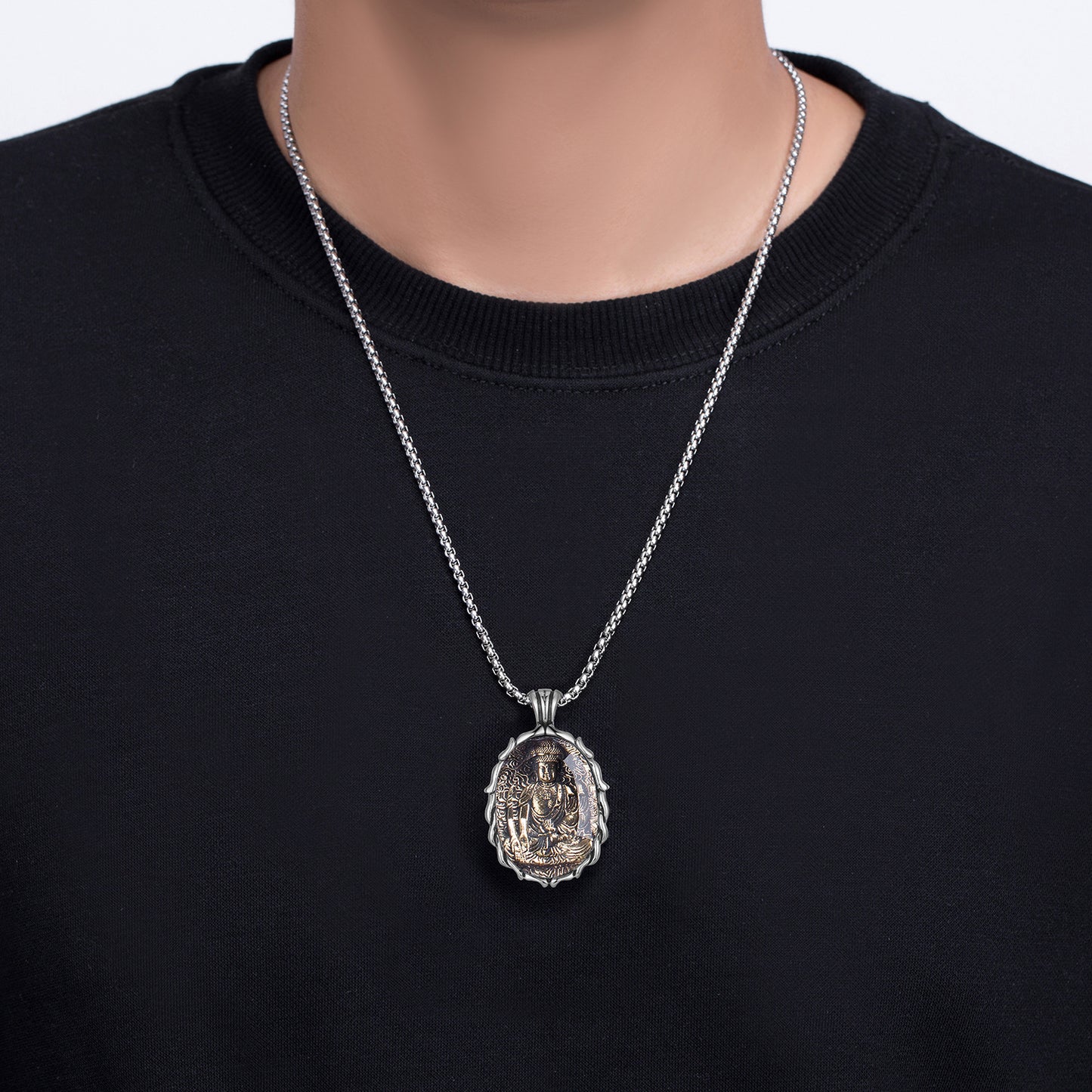 Steel Necklace – Vintage Zodiac Eight Guardians Amulet
