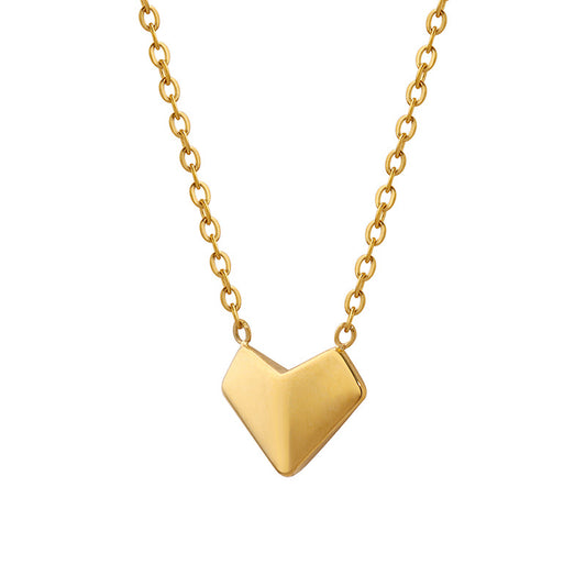 Heartfelt Charm Handcrafted Gold Necklace for Women from Planderful Collection