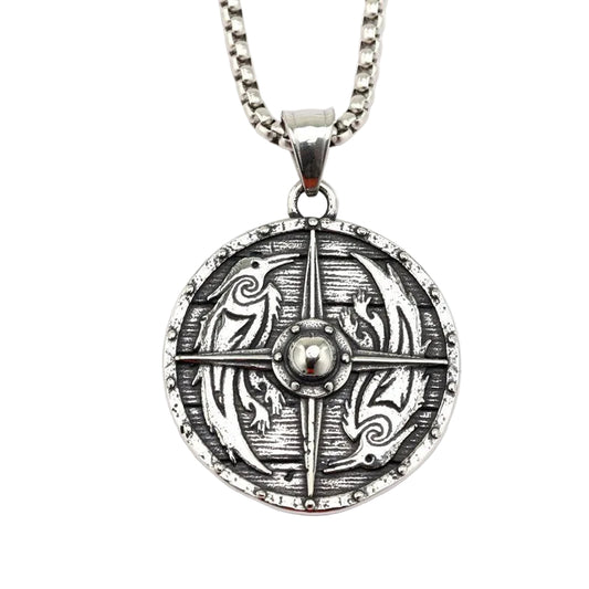 Minimalist Viking Compass Stainless Steel Men's Pendant Necklace