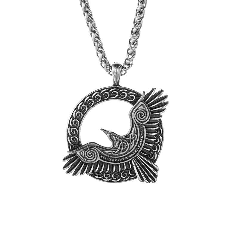 Planderful Nordic Viking Eagle Pendant Necklace For Men Stainless Steel Bold Durable Daily Wear