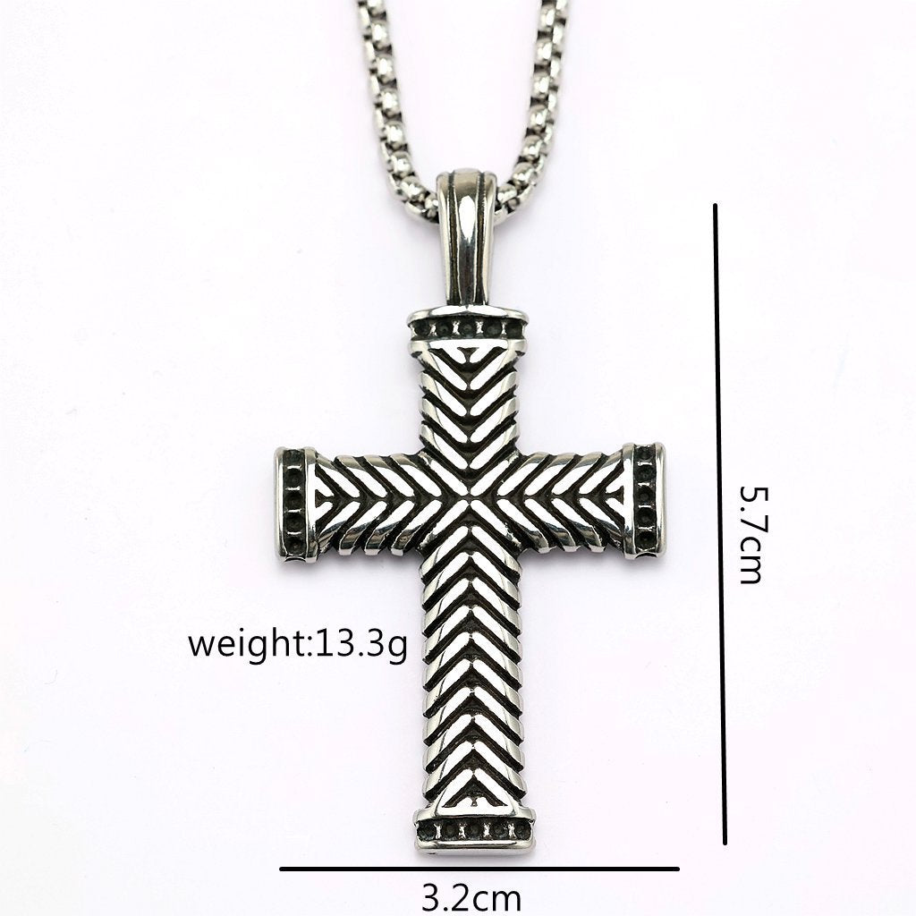 Vintage Stainless Steel Pendant Necklace