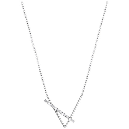 New Sterling Silver Geometric Necklace for Women's Light Luxury Gift