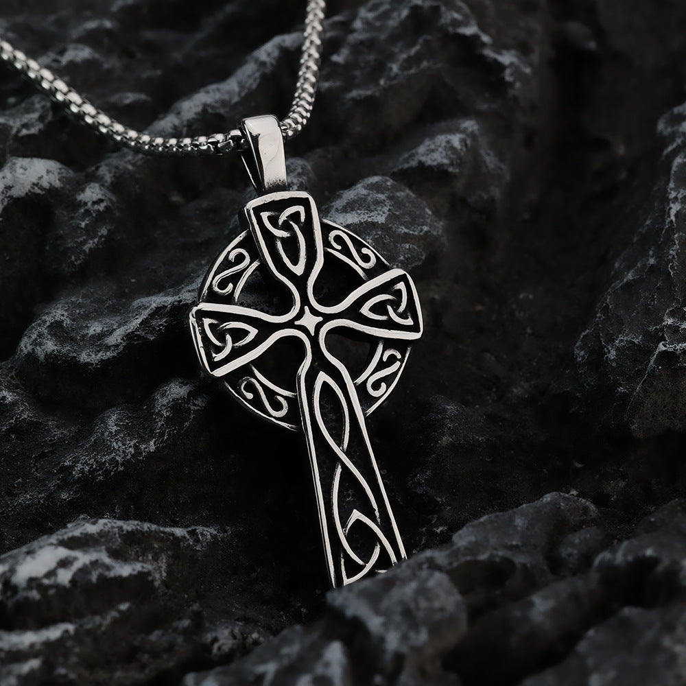 Nordic Vintage Stainless Steel Men's Viking Celtic Knot Pendant