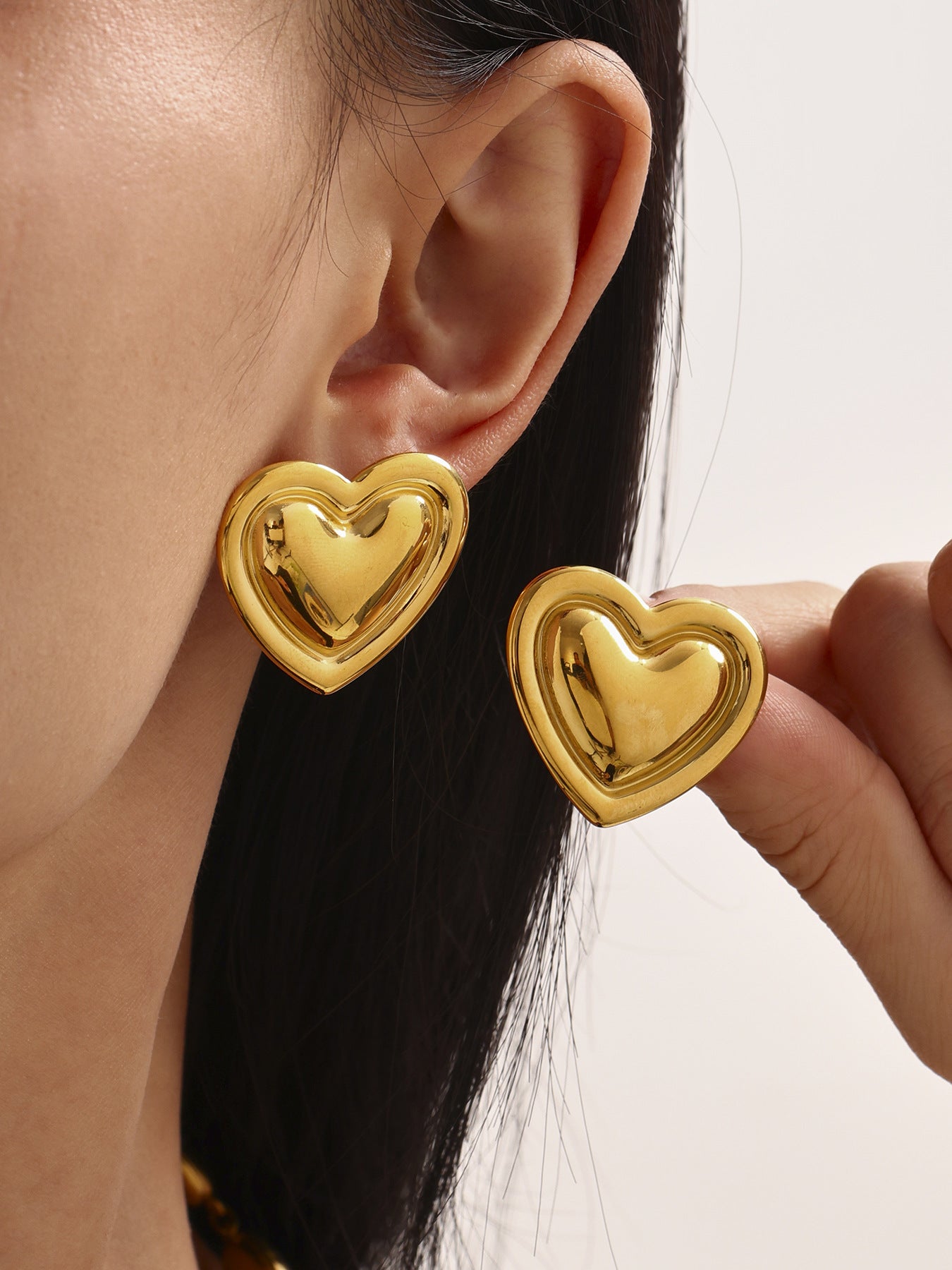 Planderful Stainless Steel Love Earrings For Women