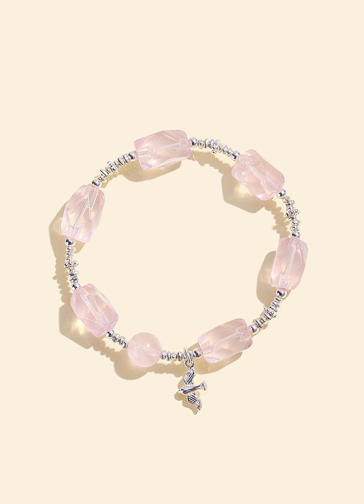 Planderful Fortune's Favor Bracelet – Sweet and Cute Natural Pink Crystal