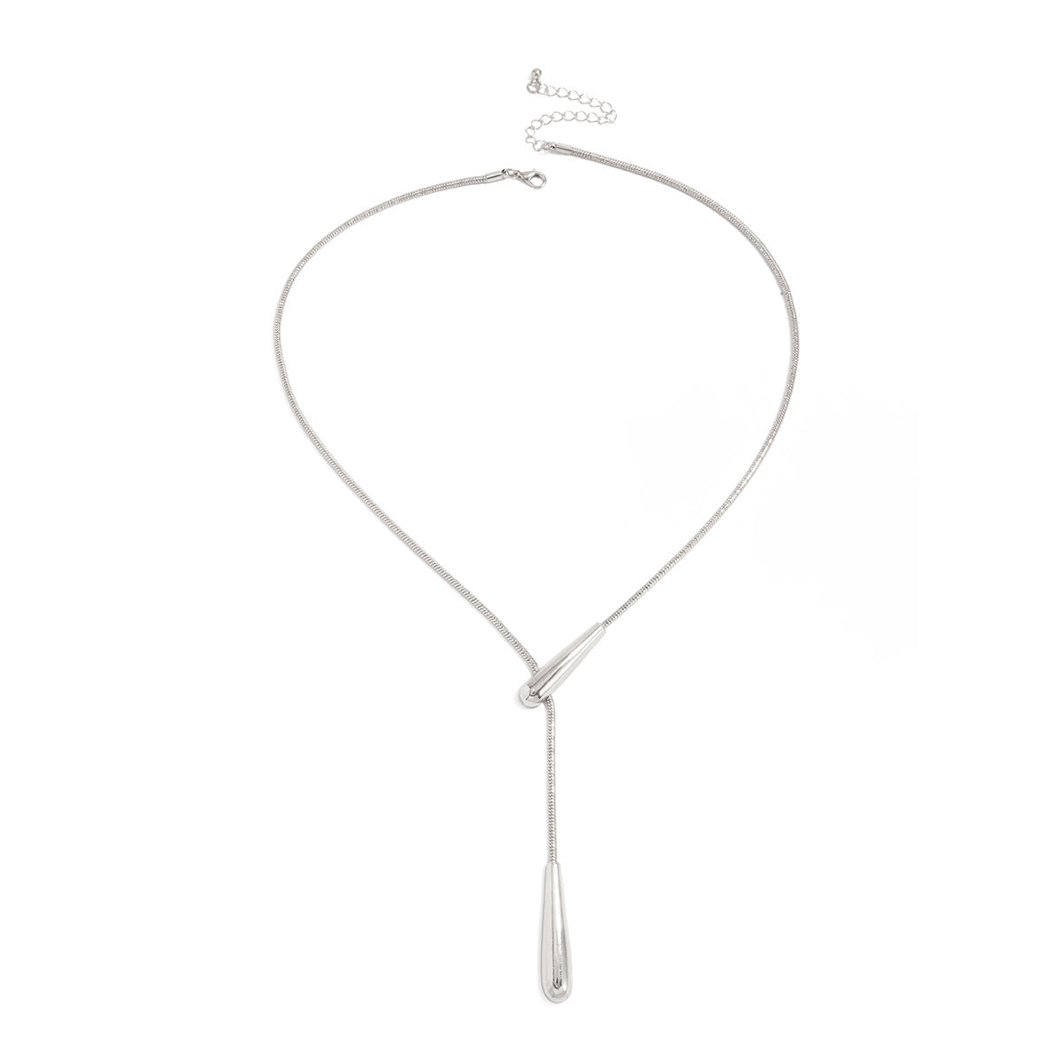 Feng Shui Drop-Shaped Pendant Liquid Irregular Pull Long Necklace